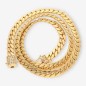 Cadena barbada de oro amarillo 18kt con circonita Cadena barbada de oro amarillo 18kt con circonita