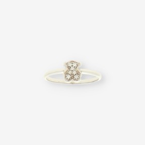 Anillo oso oro bl. y brillantes TOUS