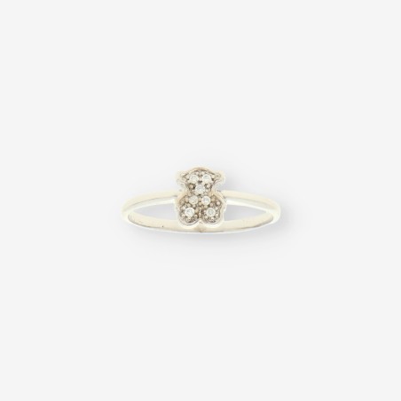 Anillo oso oro bl. y brillantes TOUS