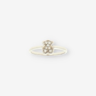 Anillo oso oro bl. y brillantes TOUS