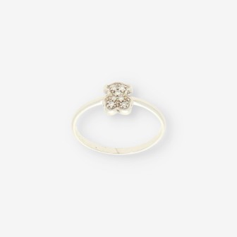 Anillo oso oro bl. y brillantes TOUS