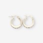 Pendientes de aro en oro blanco 18kt con circonitas Pendientes de aro en oro blanco 18kt con circonitas