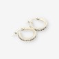 Pendientes de aro en oro blanco 18kt con circonitas Pendientes de aro en oro blanco 18kt con circonitas