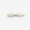 Pendientes oro bl. y circonitas