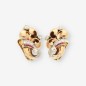 Pendientes Vintage de oro 18kt con diamantes y cierre catalán Pendientes Vintage de oro 18kt con diamantes y cierre catalán