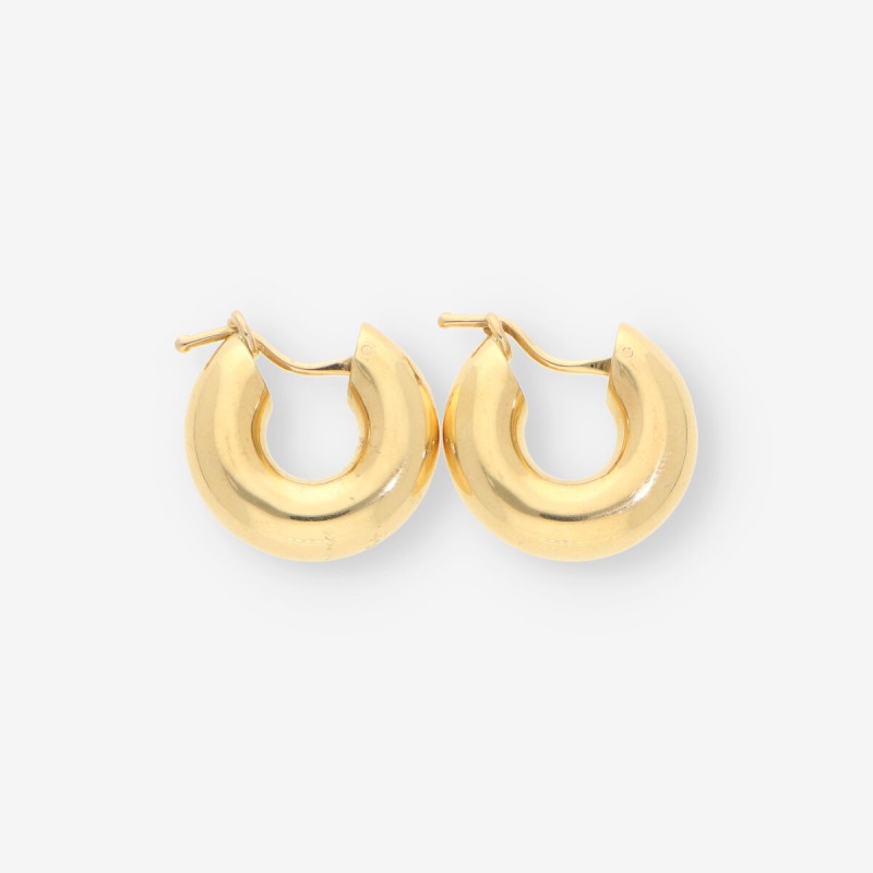 Pendientes de aro en oro 18kt