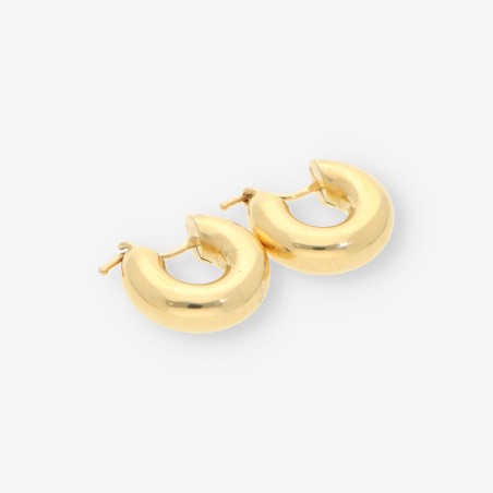 Pendientes de aro en oro 18kt