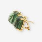 Pendientes de oro 18kt con piedra verde y cierre omega Pendientes de oro 18kt con piedra verde y cierre omega