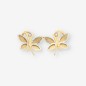 Pendientes mariposas de oro 18kt con brillantes y cierre omega Pendientes mariposas de oro 18kt con brillantes y cierre omega