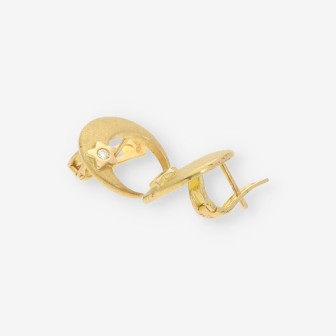 Pendientes oro luna y brillantes