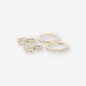 Pendientes de aro en oro blanco 18kt con estrella y brillantes Pendientes de aro en oro blanco 18kt con estrella y brillantes
