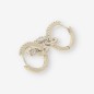 Pendientes de aro en oro blanco 18kt con estrella y brillantes Pendientes de aro en oro blanco 18kt con estrella y brillantes