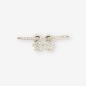 Pendientes de aro en oro blanco 18kt con estrella y brillantes Pendientes de aro en oro blanco 18kt con estrella y brillantes