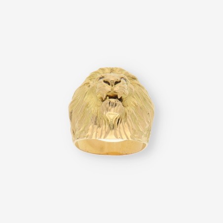 Anillo león de oro 18kt