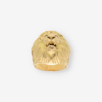 Anillo leÃ³n oro