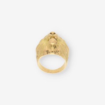 Anillo leÃ³n oro