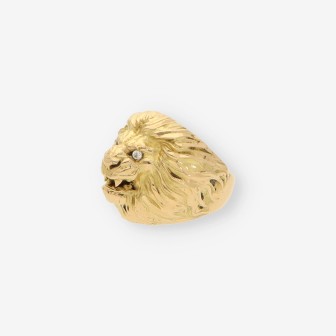 Anillo leÃ³n oro
