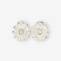 Pendientes de oro blanco 18kt con brillantes, cierre omega Pendientes de oro blanco 18kt con brillantes, cierre omega