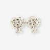 Pendientes oro blanco y brillantes