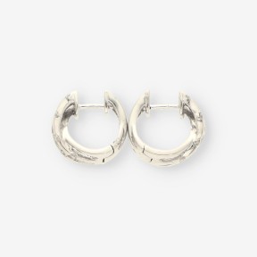 Pendientes oro blanco y brillantes