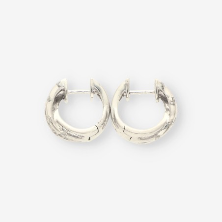 Pendientes oro blanco y brillantes