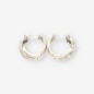 Pendientes de aro en oro blanco 18kt con brillantes Pendientes de aro en oro blanco 18kt con brillantes