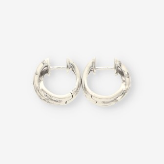 Pendientes oro blanco y brillantes