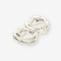 Pendientes de aro en oro blanco 18kt con brillantes Pendientes de aro en oro blanco 18kt con brillantes