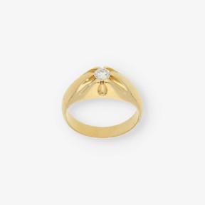 Anillo en oro 18kt con brillante