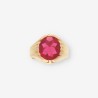 Anillo oro y piedra roja