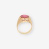 Anillo oro y piedra roja