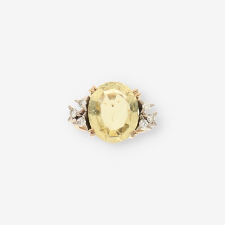 Anillo p. amarilla oro y brillantes