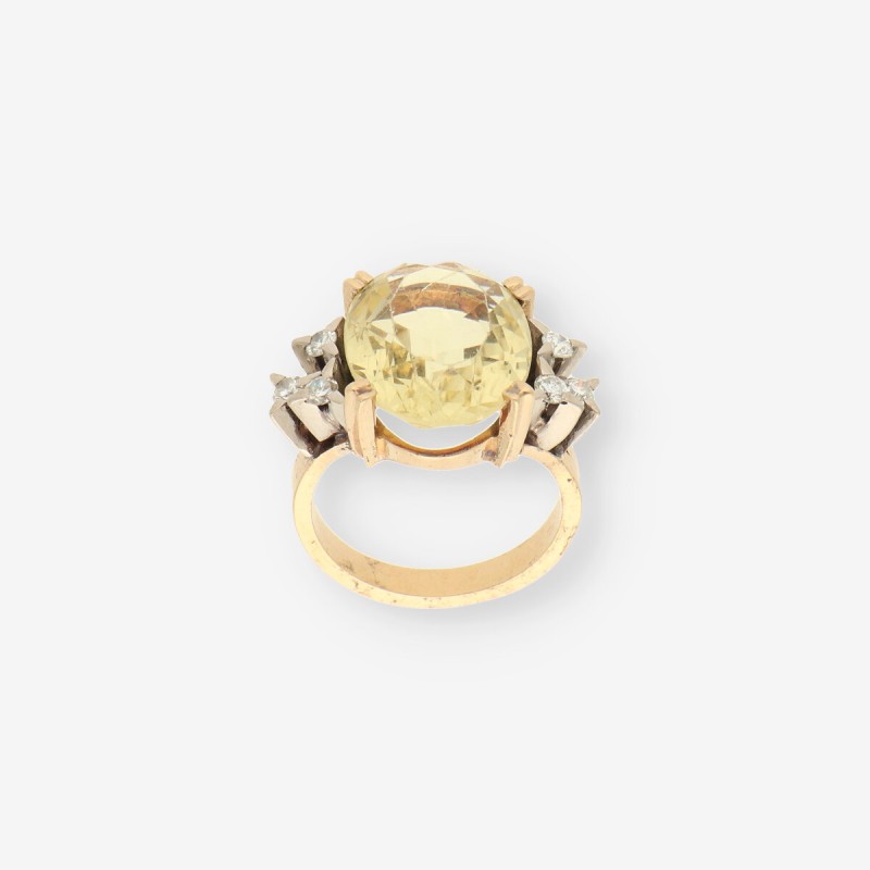 Anillo p. amarilla oro y brillantes