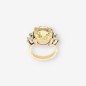 Anillo de Oro con Piedra Amarilla y Brillantes Anillo de Oro con Piedra Amarilla y Brillantes