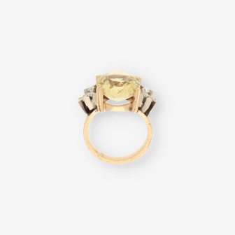 Anillo p. amarilla oro y brillantes
