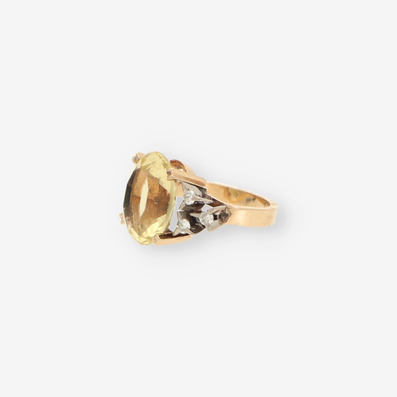 Anillo p. amarilla oro y brillantes