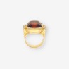 Anillo oro p. marron y brillantes