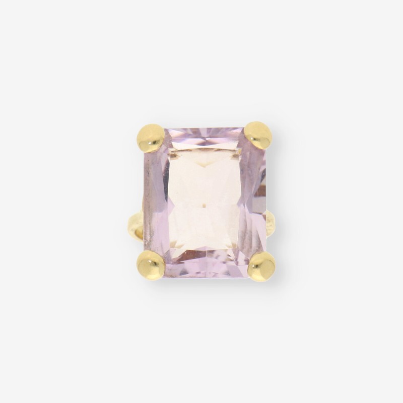 Anillo de Oro con Piedra Lila Anillo de Oro con Piedra Lila