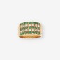Anillo de Oro con Piedra Verde y Circonitas Anillo de Oro con Piedra Verde y Circonitas