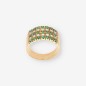 Anillo de Oro con Piedra Verde y Circonitas Anillo de Oro con Piedra Verde y Circonitas