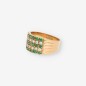 Anillo de Oro con Piedra Verde y Circonitas Anillo de Oro con Piedra Verde y Circonitas