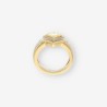 Anillo oro bl., oro ama. y brillantes