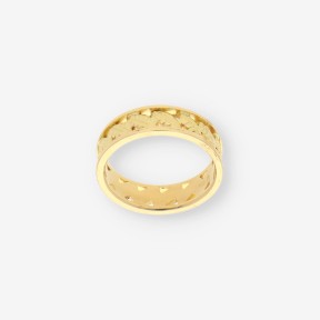 Anillo de Oro con Dibujo de Hojas