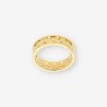 Anillo dibujo hojas oro