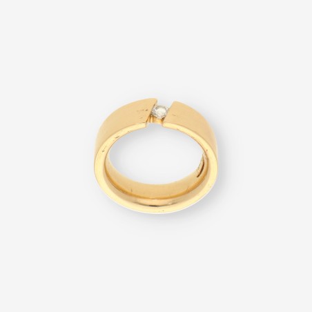 Anillo de Oro con Brillante Central