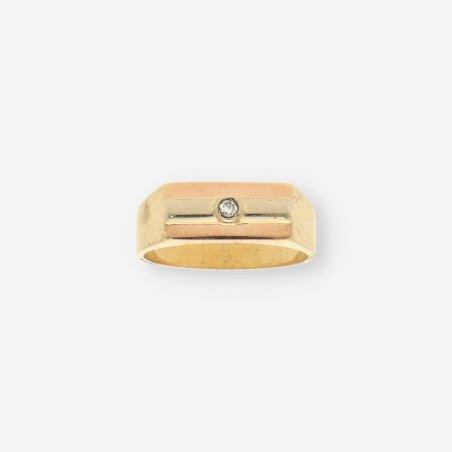 Anillo oro y brillantes