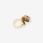 Anillo Vintage de Oro Amarillo 18kt con Turquesa y Brillantes Anillo Vintage de Oro Amarillo 18kt con Turquesa y Brillantes