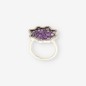 Anillo de Oro Blanco 18kt con Brillantes y Piedra Lila Anillo de Oro Blanco 18kt con Brillantes y Piedra Lila