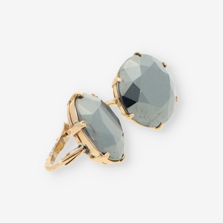 Pendientes de oro amarillo 18kt y ónix