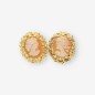 Pendientes camafeo de oro amarillo 18kt con cierre omega